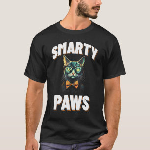 Smarty Paws Cat Wearing Glasses T-Shirt