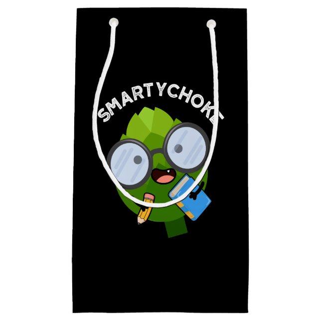 Smartychoke Funny Artichoke Pun Dark BG Small Gift Bag (Front)