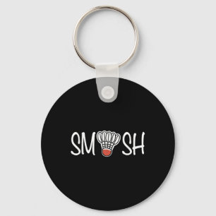 Smash Badminton - Badminton Player - Shuttle Raque Keychain
