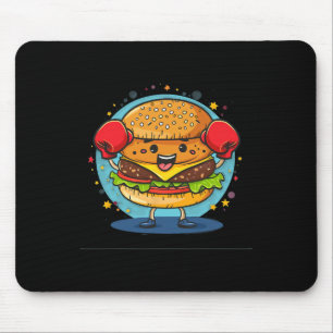 Smash Burger Costume With Funny Boxing Gloves Cost Mouse Pad