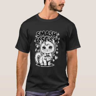 Smash Fascism Anti-Fascism Cat Leftist Resistance T-Shirt