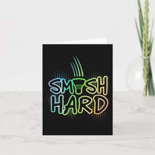 Smash Hard Graphic Badminton Player Badminton Spor Card