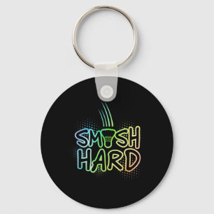 Smash Hard Graphic Badminton Player Badminton Spor Keychain