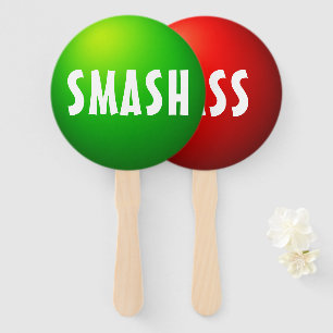 Smash Pass Game Paddle Sign Hand Fan