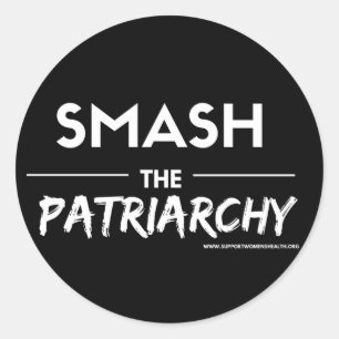 Smash Sticker rond Patriarchy