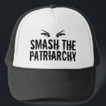 Smash the Patriarchy Feminist Quote Female Eyes Trucker Hat<br><div class="desc">A bold women's rights design featuring a woman's eyes above the words Smash the Patriarchy in cool,  grunge font. Buy this gift for every strong woman you know to help them rise up and demand equality. Let's shatter that glass ceiling!</div>