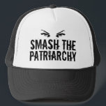 Smash the Patriarchy Feminist Quote Female Eyes Trucker Hat<br><div class="desc">A bold women's rights design featuring a woman's eyes above the words Smash the Patriarchy in cool,  grunge font. Buy this gift for every strong woman you know to help them rise up and demand equality. Let's shatter that glass ceiling!</div>