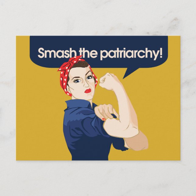 Smash the Patriarchy Feminist Saying Postcard (Front)