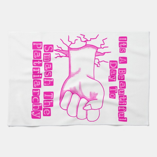 Smash the Patriarchy Kitchen Towel (Horizontal)