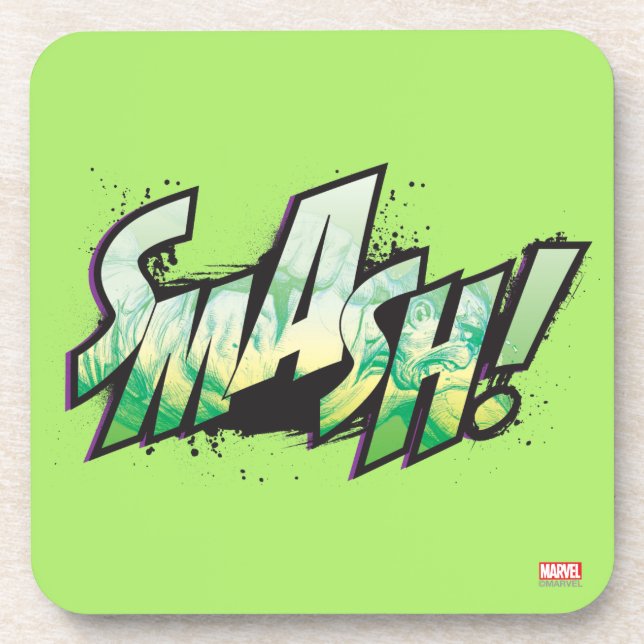 SMASH! Word Graphic Coaster (Front)