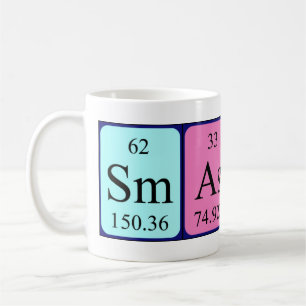 Smashed periodic table word mug