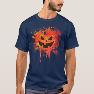 Smashed Pumpkin Splatter Funny Halloween Costume  T-Shirt