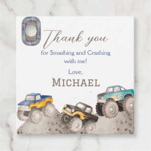 Smashing and Crashing Birthday Thank You Tags