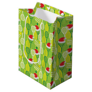 🎄Smashing Christmas🎾tennis pattern Medium Gift Bag