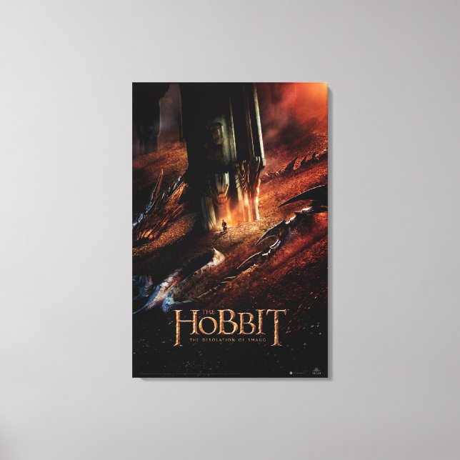 SMAUG™ Encircles BILBO BAGGINS™ Canvas Print (Front)