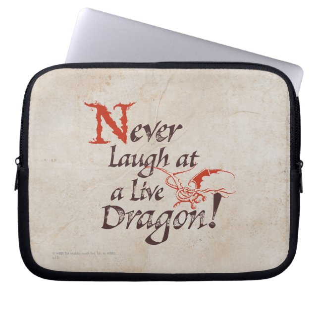 SMAUG™ - Never Laugh At A Live Dragon Laptop Sleeve (Front)
