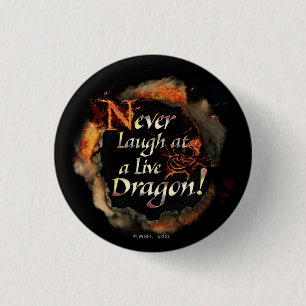 SMAUG™ - Never Laugh Logo Graphic 1 Inch Round Button