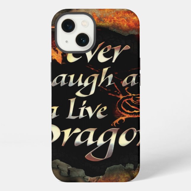 SMAUG™ - Never Laugh Logo Graphic iPhone Case (Back)