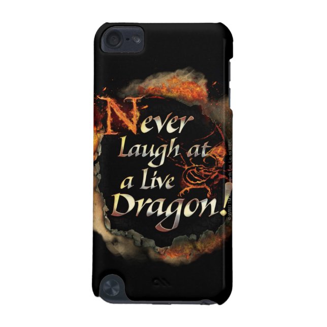 SMAUG™ - Never Laugh Logo Graphic iPod Touch (5th Generation) Case (Back)