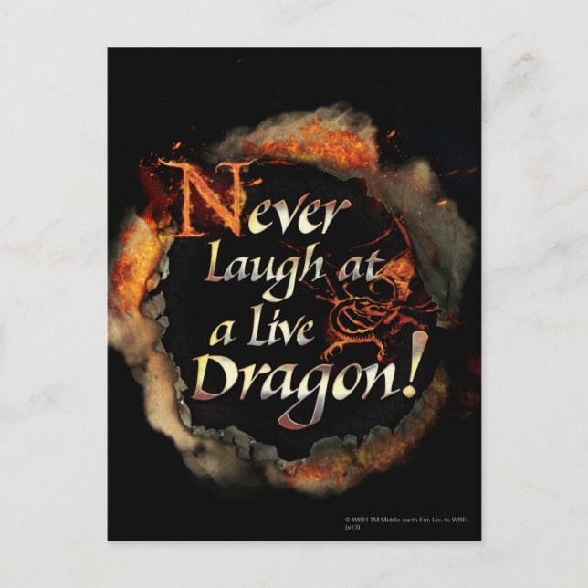 SMAUG™ - Never Laugh Logo Graphic Postcard (Front)