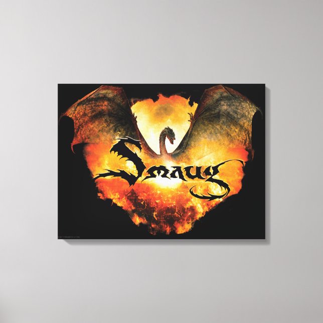 SMAUG™ Over Laketown Canvas Print (Front)