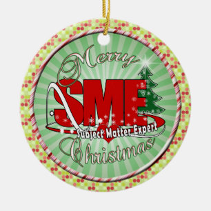SME CHRISTMAS Subject Matter Expert Ceramic Ornament