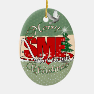 SME CHRISTMAS Subject Matter Expert Ceramic Ornament
