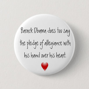 Smear: Hand over heart. 2 Inch Round Button