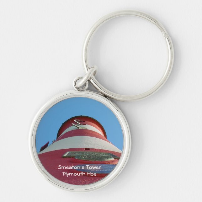 Smeaton's Tower Lighthouse, Plymouth Hoe Keychain (Front)