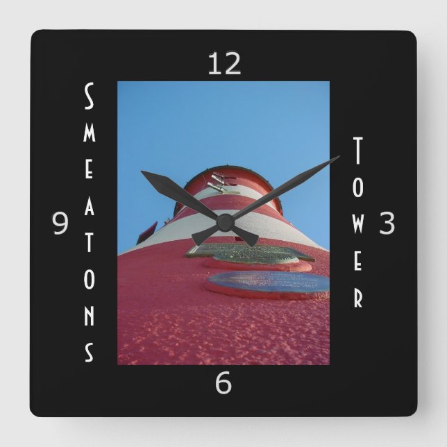 Smeaton's Tower, Plymouth Hoe Square Wall Clock (Front)