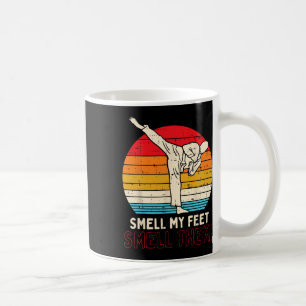 Smell Feet Kick Retro Karate Taekwondo Martial Art Coffee Mug