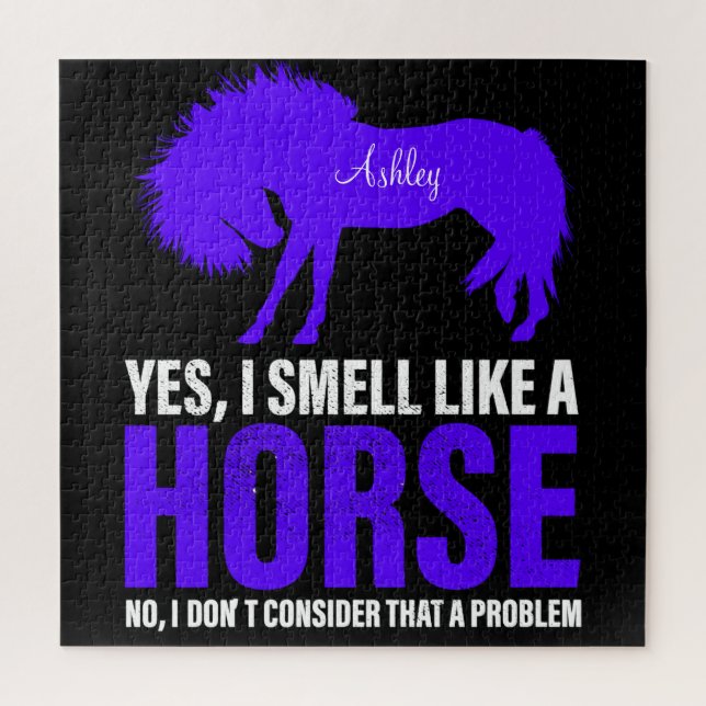 Smell Like A Horse in Royal Personalized  Jigsaw Puzzle (Vertical)