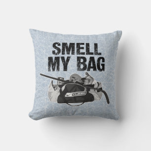 Smell My Bag (Hockey Stench) Throw Pillow
