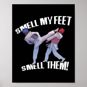 Smell My Feet Funny Karate  Poster