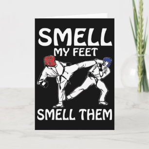Smell My Feet Funny Karate Sparring Card