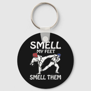 Smell My Feet Funny Karate Sparring  Keychain
