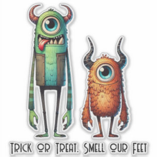 Smell Our Feet Monster Buddies Cut Vinyl Sticker