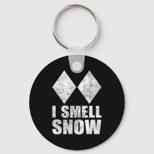 Smell snow skiing freestyle difficult diamond keychain
