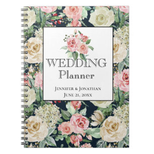 Smell the Roses, Floral Pattern Wedding Planner Notebook