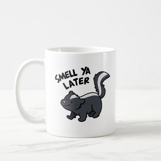 Smell Ya Later Funny Skunk Pun  Coffee Mug (Left)