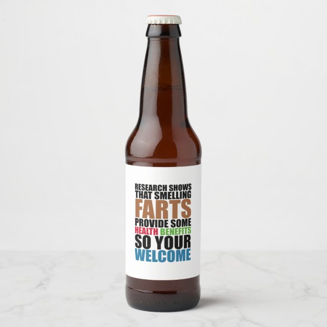 Smelling Farts Beer Bottle Label (Front)