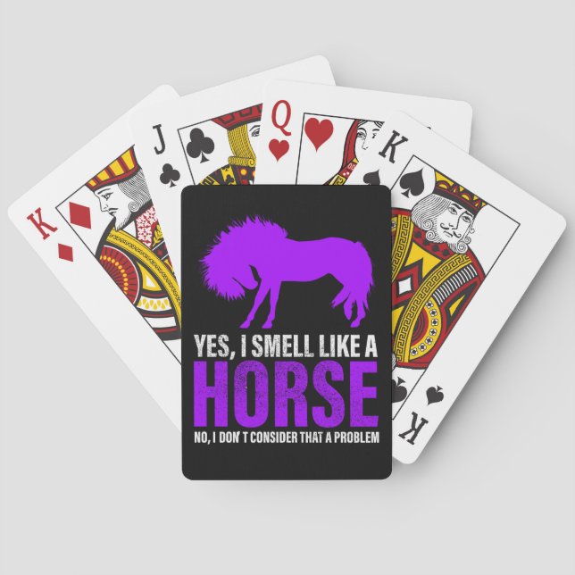 Smelling Like A Horse is No Problem    Playing Cards (Back)