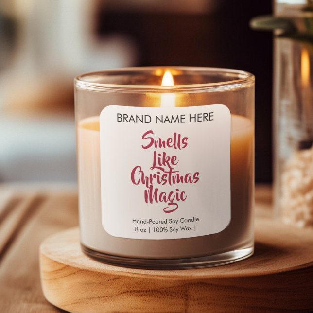 Smells Like Christmas Magic | Modern Candle Labels (Creator Uploaded)