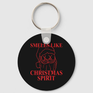 Smells Like Christmas Srit Santa Claus Xmas T Shir Keychain
