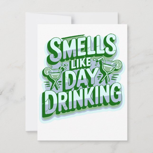 Smells Like Day Drinking Card (Front)