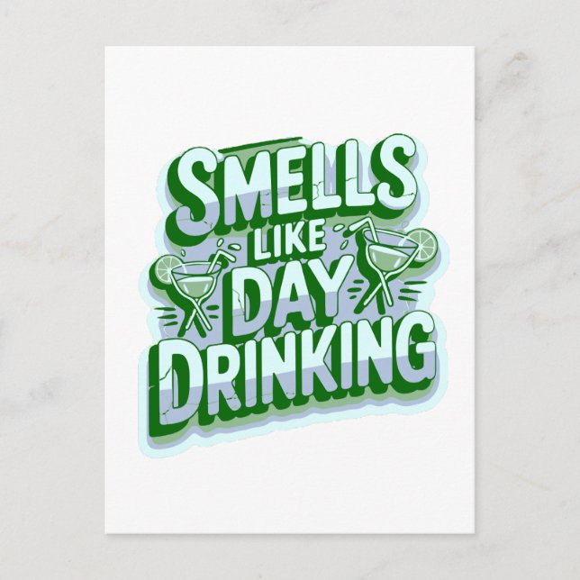 Smells Like Day Drinking Postcard (Front)