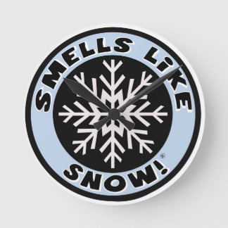 Smells Like Snow! Clock! Round Clock