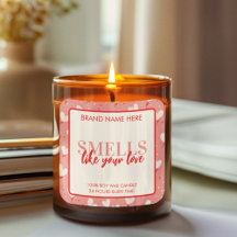 Smells Like Your Kisses Valentine Candle Label 