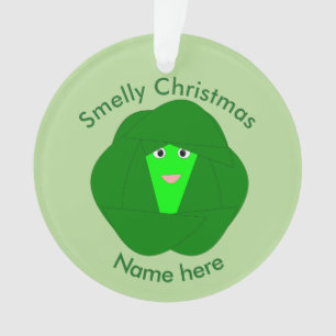 Smelly Christmas Brussels Sprout Acrylic Ornament