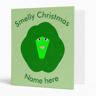 Smelly Christmas Brussels Sprout Custom Binder